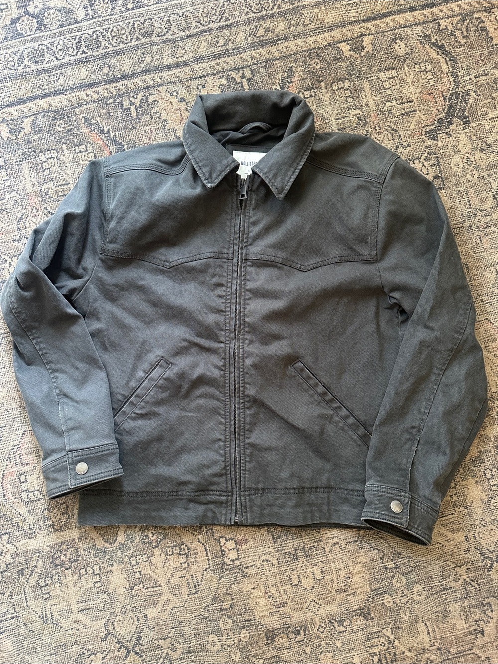 Men’s Hollister workwear denim jacket size small blue